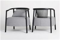 新中式風格扶手單人沙發(fā)