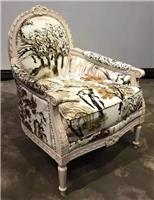 歐式田園風(fēng)格扶手單人沙發(fā)